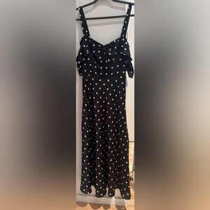 Guess Black Polka Dot A-Line Maxi dress